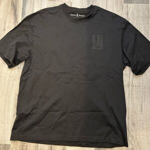 Psycho Bunny Short Sleeve Crew Tee in Black - Size 7 with black logo